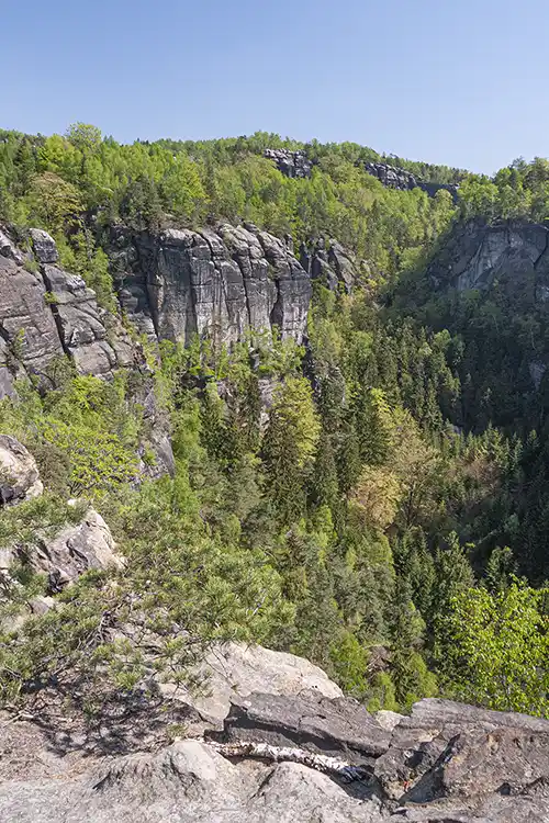 Blick von der Höllenwand zur Carolaaussicht Blick von der Höllenwand zur Carolaaussicht